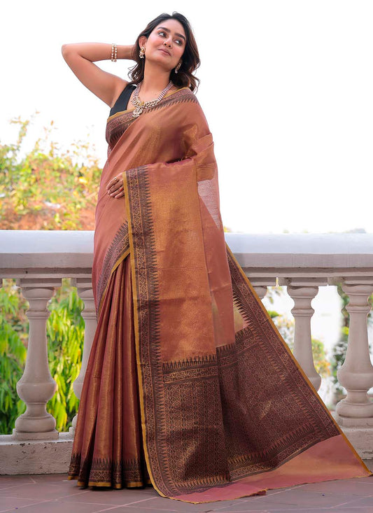 Linen Tissue Silk Saree