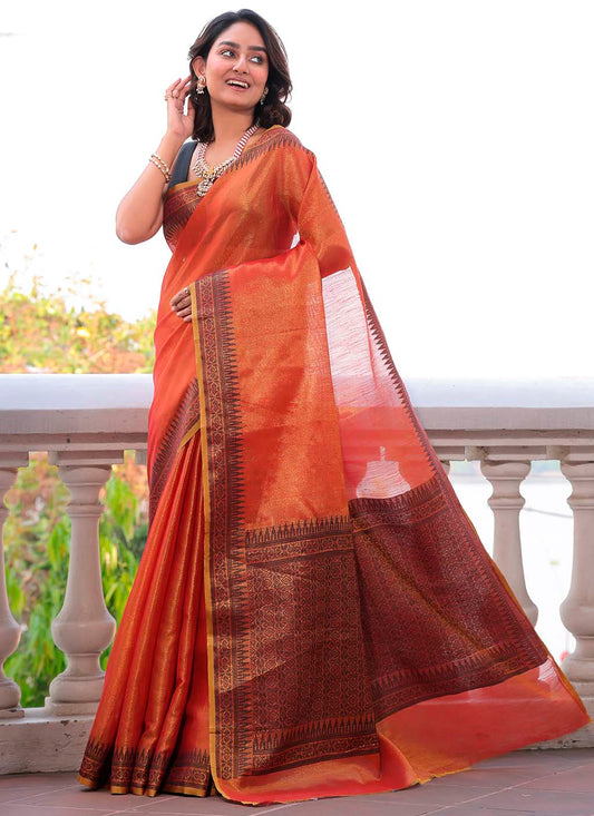Linen Tissue Silk Saree
