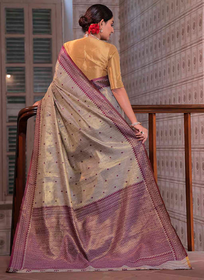 Tussar Tissue Silk saree
