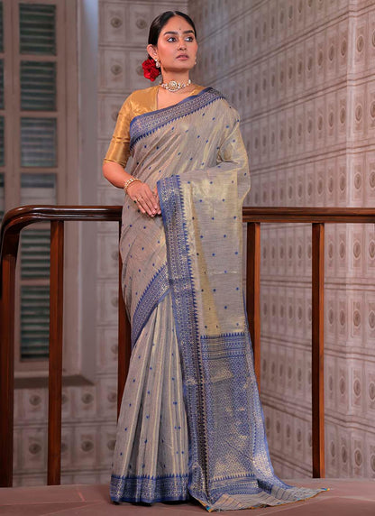 Tussar Tissue Silk Saree