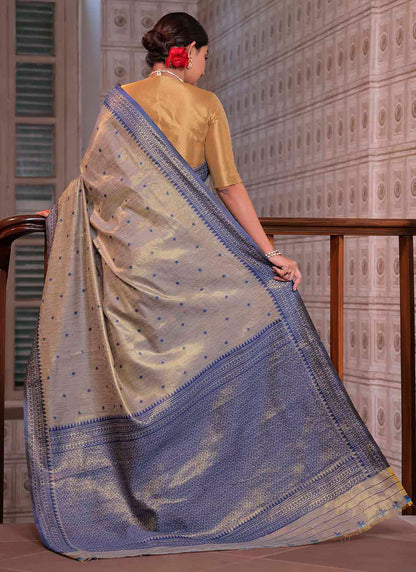 Tussar Tissue Silk Saree