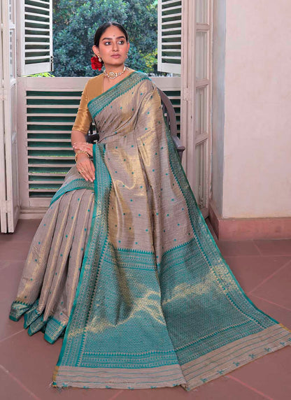 Tussar Tissue Silk Saree
