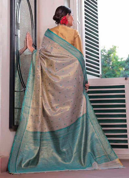 Tussar Tissue Silk Saree