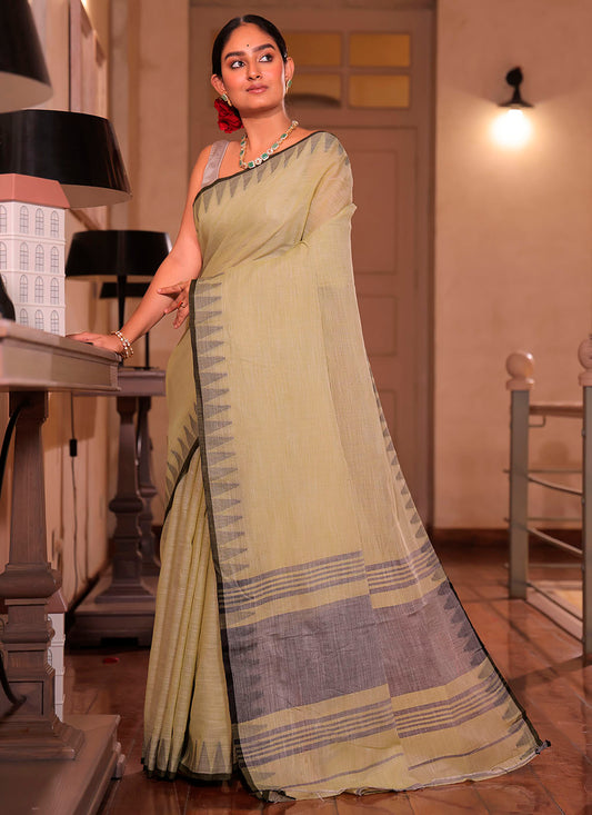 Pure Linen Saree