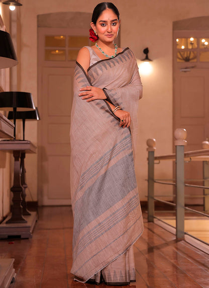 Pure Linen Saree