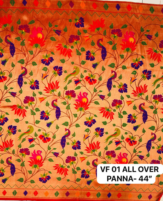 Paithani Silk All Over Fabric