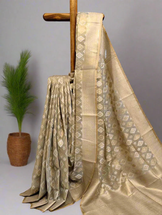 Pure Tissue Silk Ikkat Saree